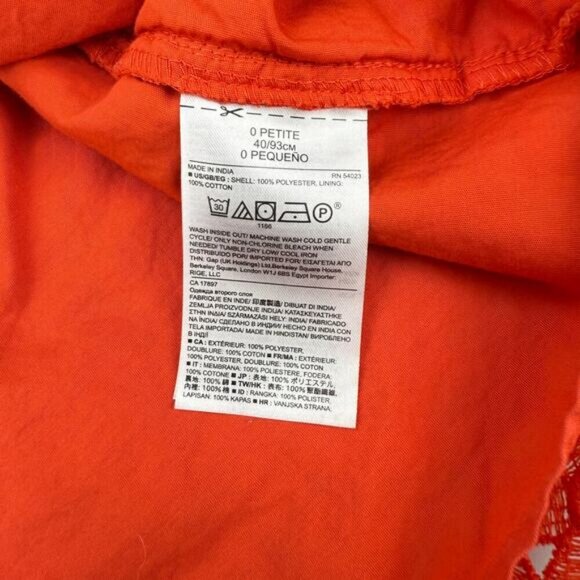 Banana Republic Lace V-Neck Dress Size 0P Geo Red - Picture 7 of 8